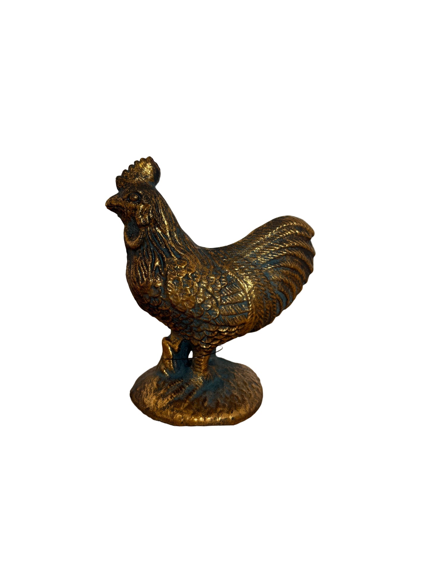 Metal Hen Figurine - Brass
