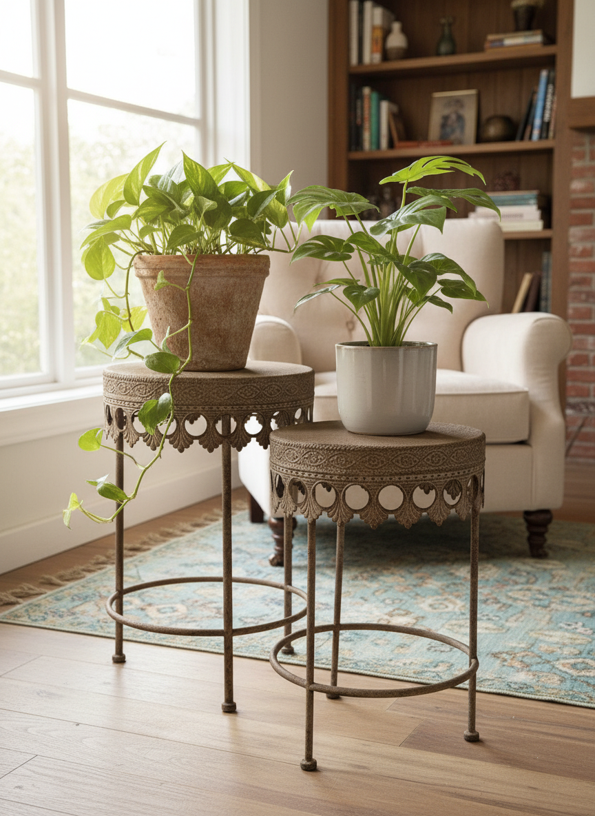 Terracotta Clayworks Metal Plant Stand Small