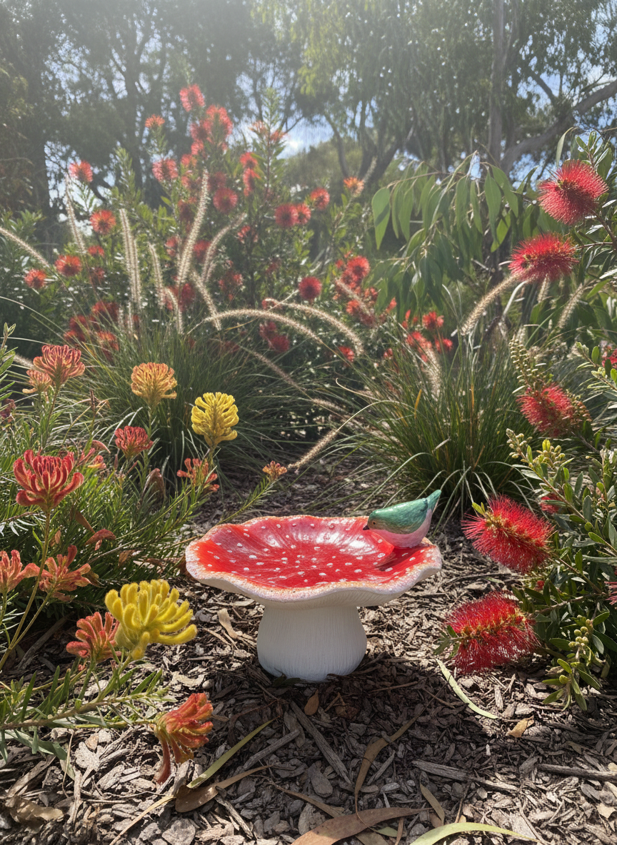 Mushroom Bird Feeder