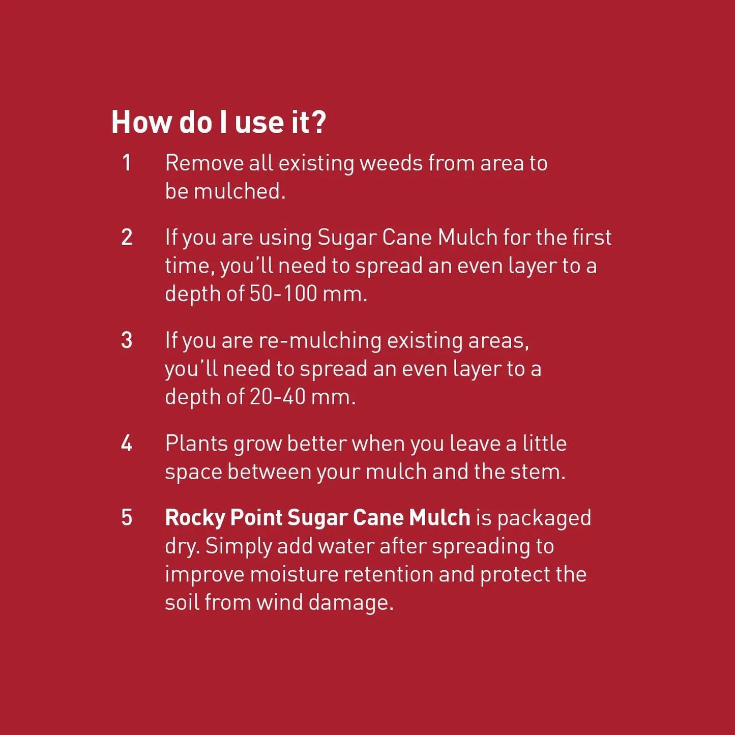 Jumbo Sugar Cane Mulch 24m2