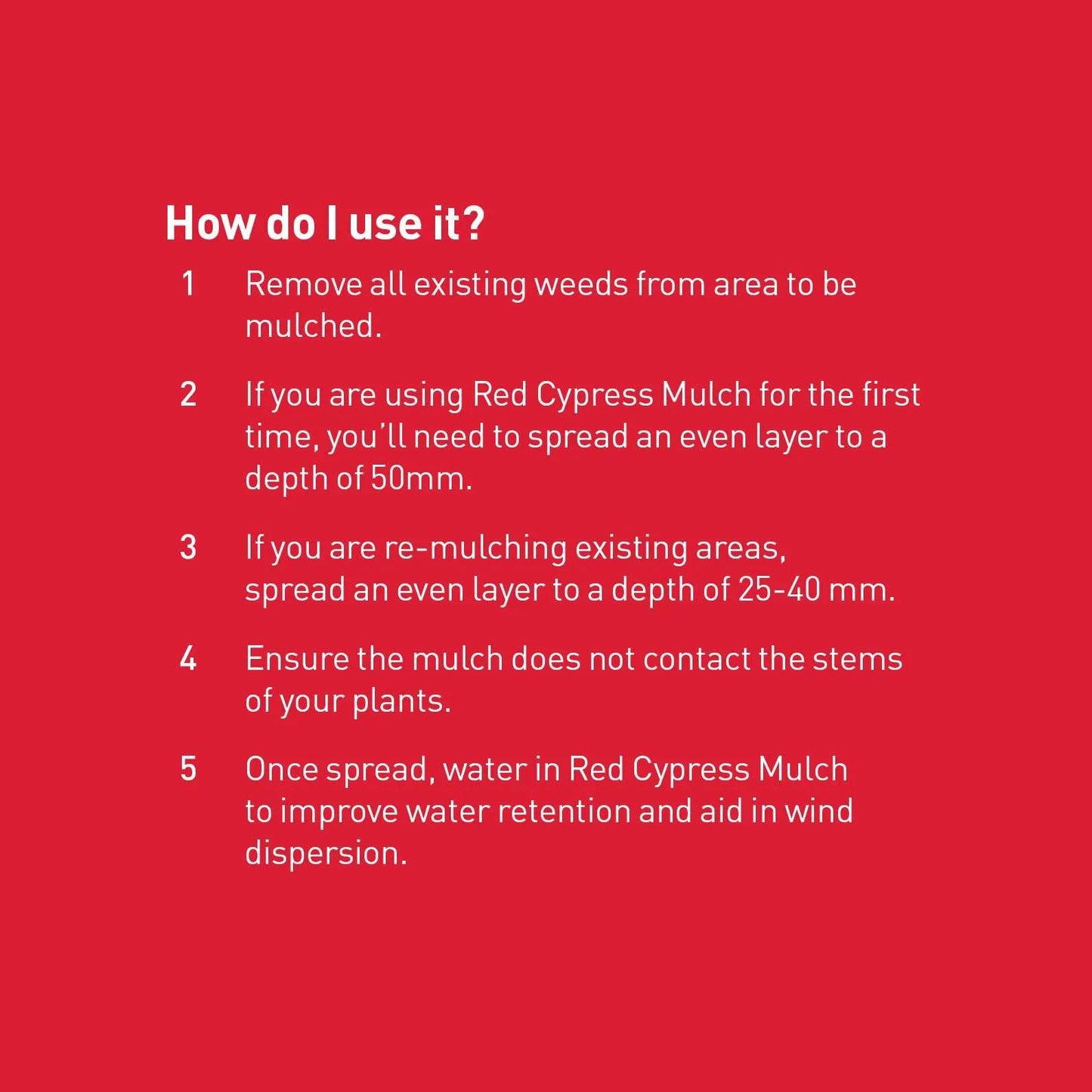 Red Cypress Mulch 50L