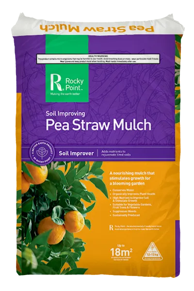 Rocky Point pea straw mulch 18m2 bale — organic garden mulch Howard QLD