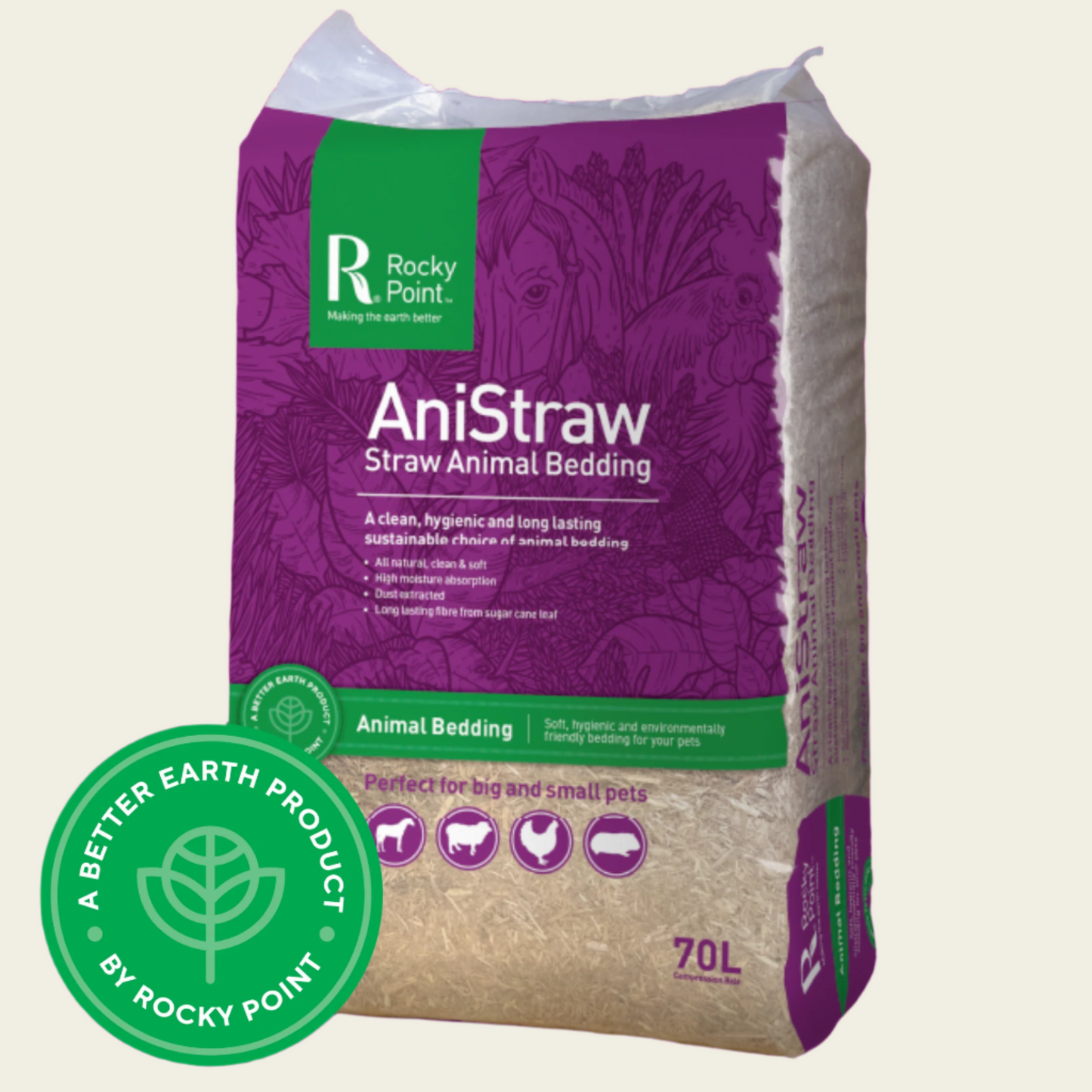 Bag of Rocky Point AniStraw Straw Animal Bedding