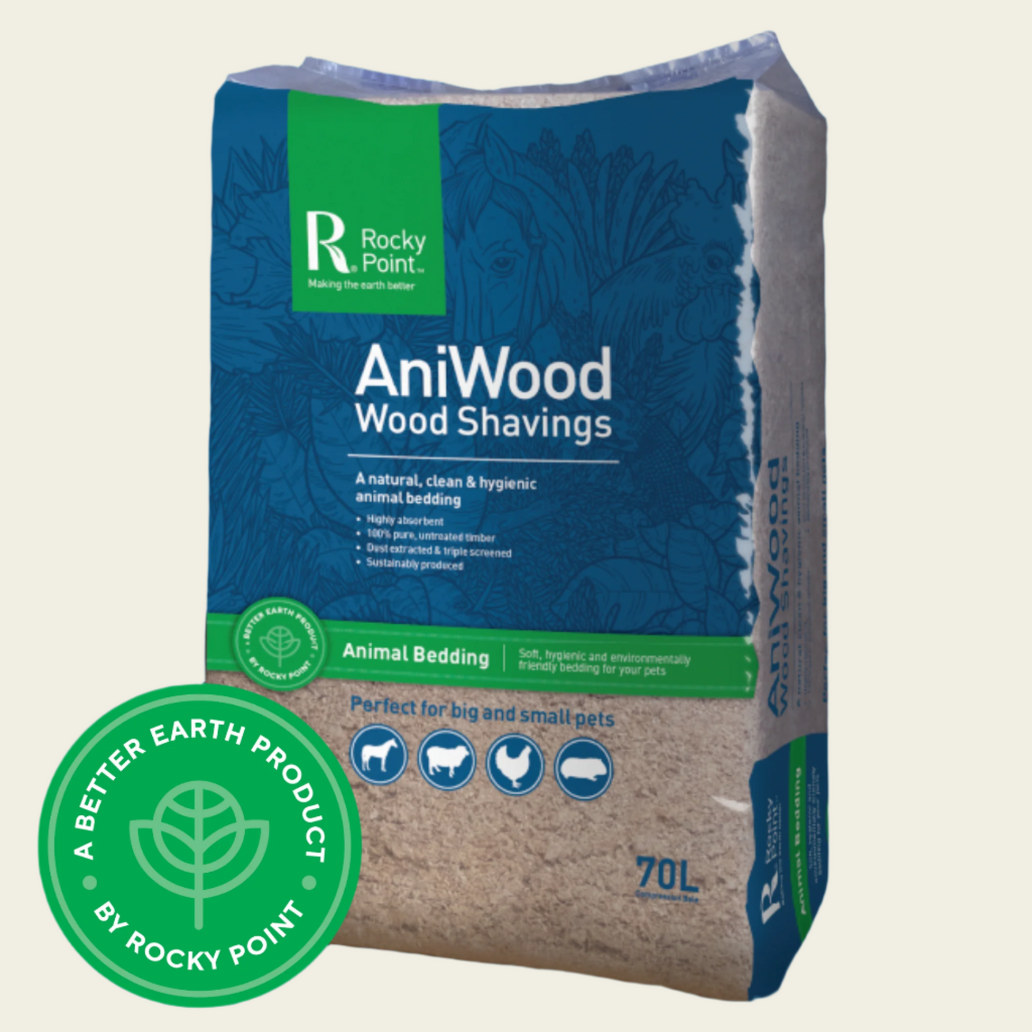 Bag of Rocky Point AniWood Wood Shavings