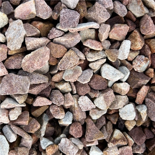 Natural decorative crushed sandstone pebble in 20mm