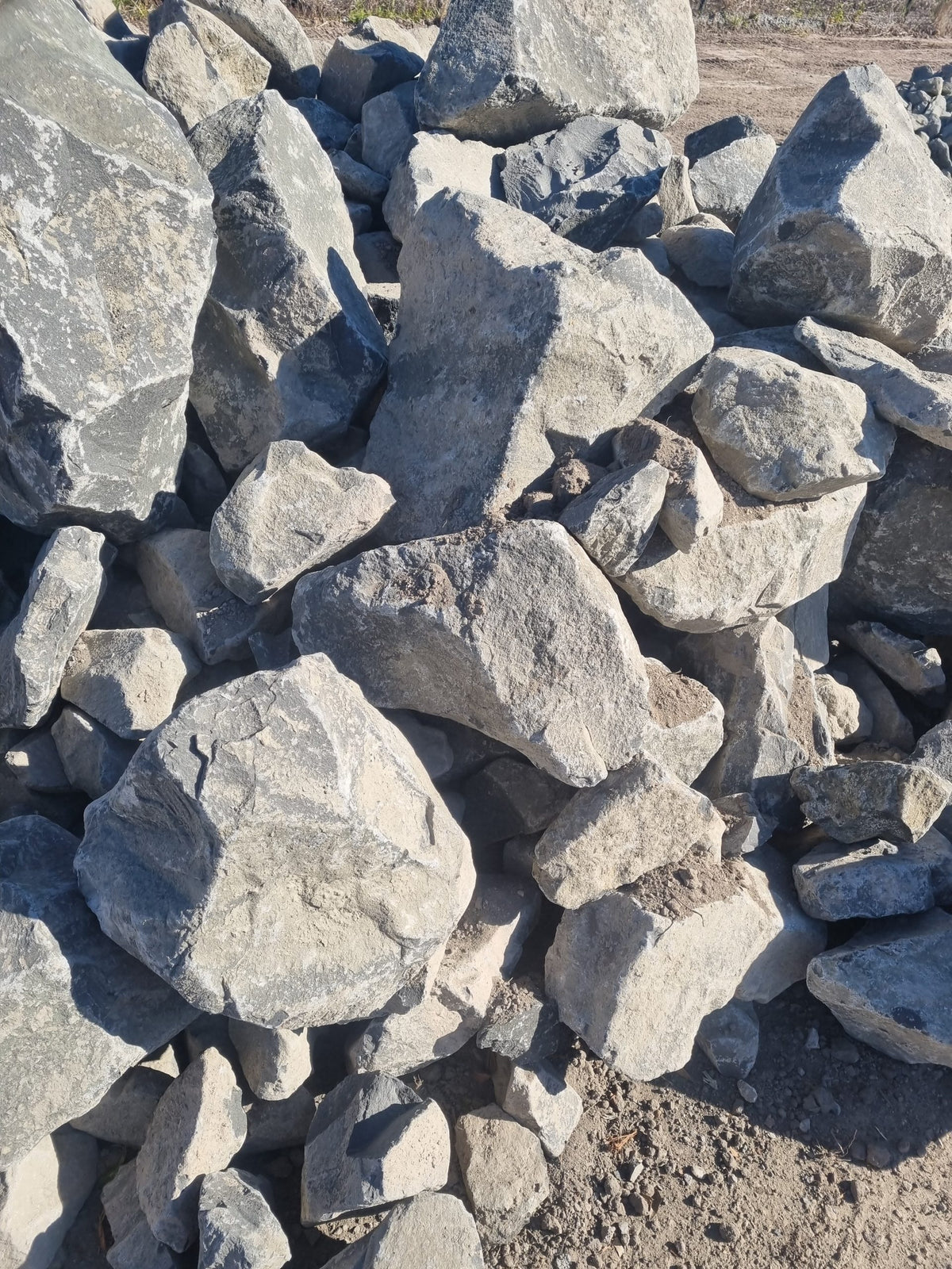 Large 100-300mm grey rocks for slope stabilisation and landscape features QLD