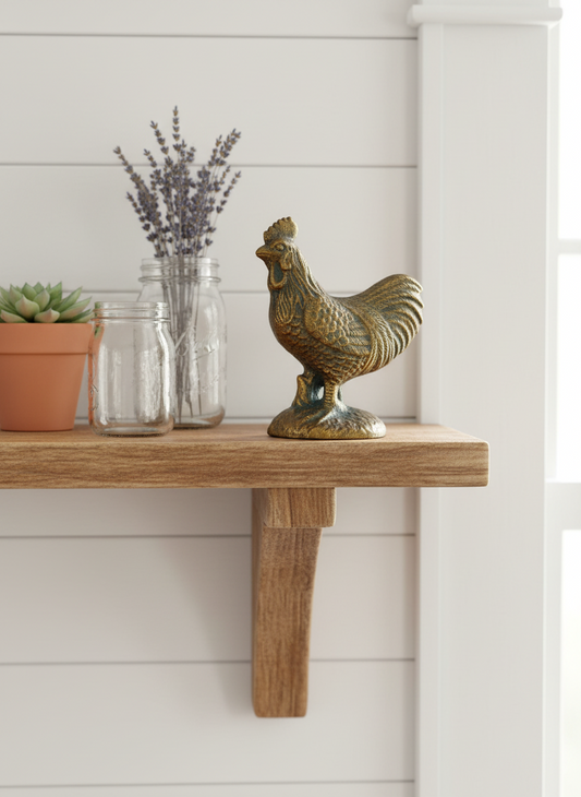 Metal Hen Figurine - Brass