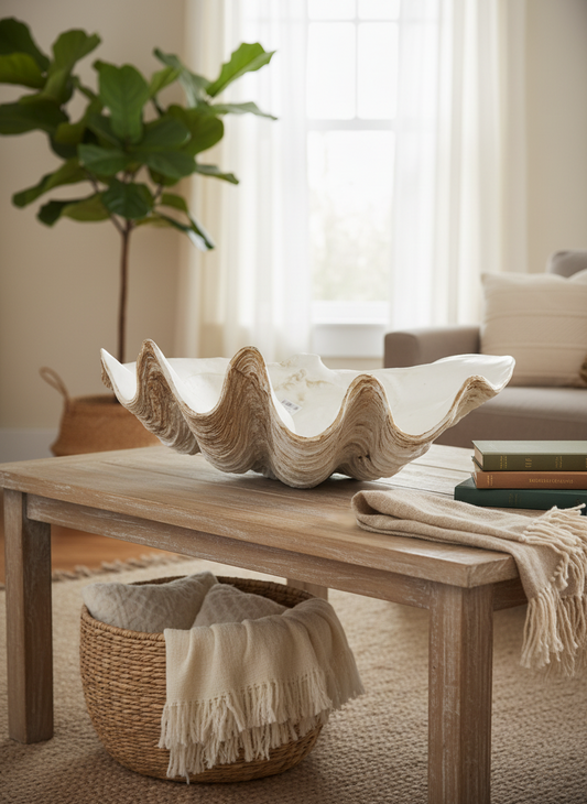 Large Clam Shell Planter