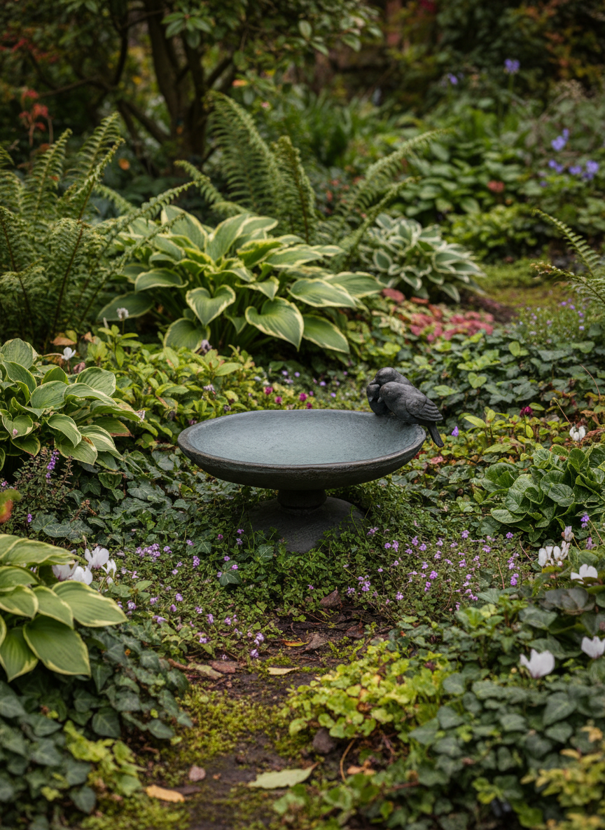 3 Birds on Footed Bowl