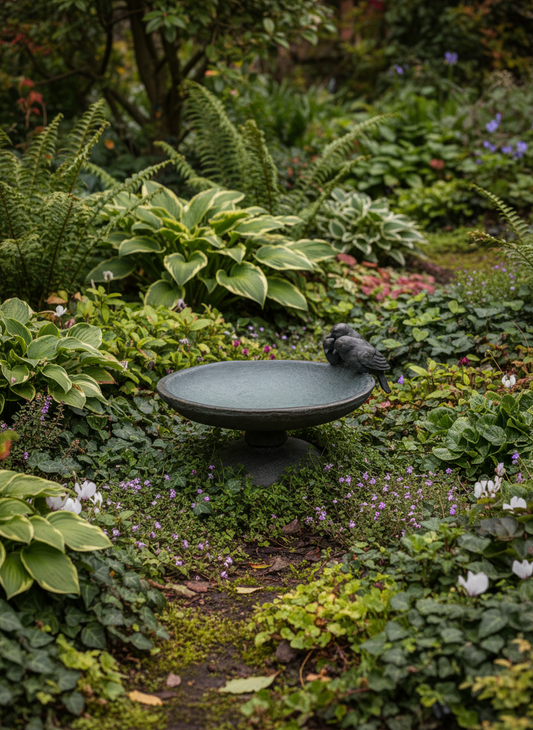 3 Birds on Footed Bowl