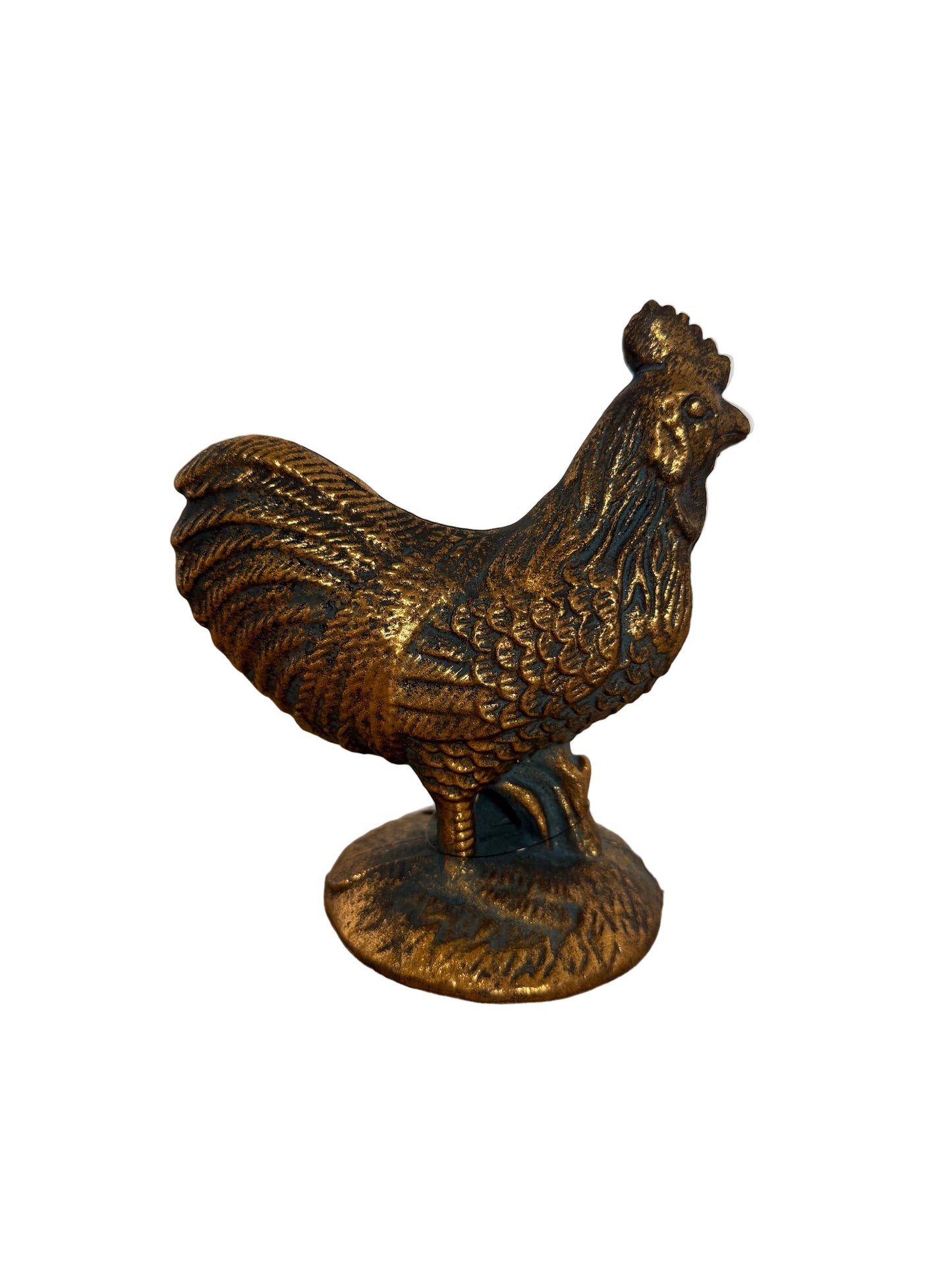 Metal Hen Figurine - Brass
