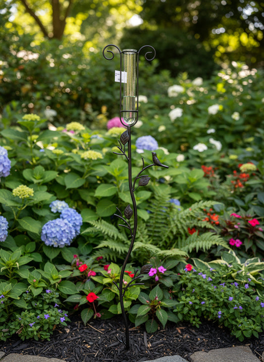 Birds on a Twig Rain Gauge