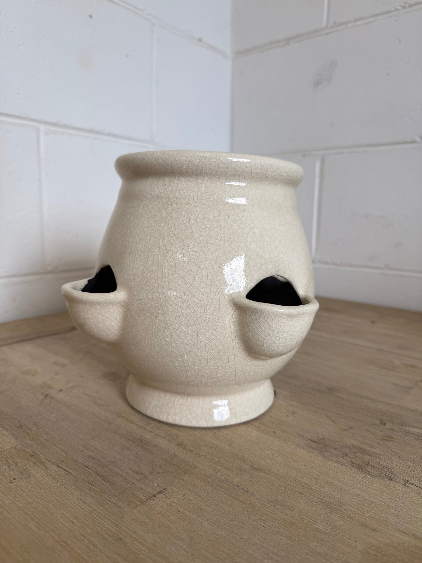 White Strawberry Pot