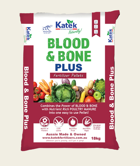 Katek Blood & Bone Plus organic fertiliser pellets 18kg bag