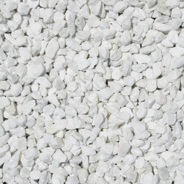 Crushed Snow White Pebbles 15-20mm