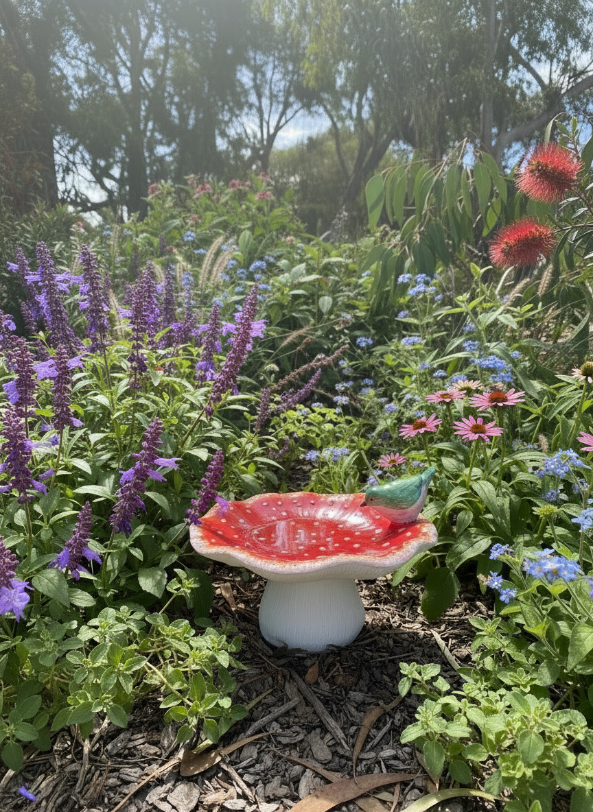 Mushroom Bird Feeder