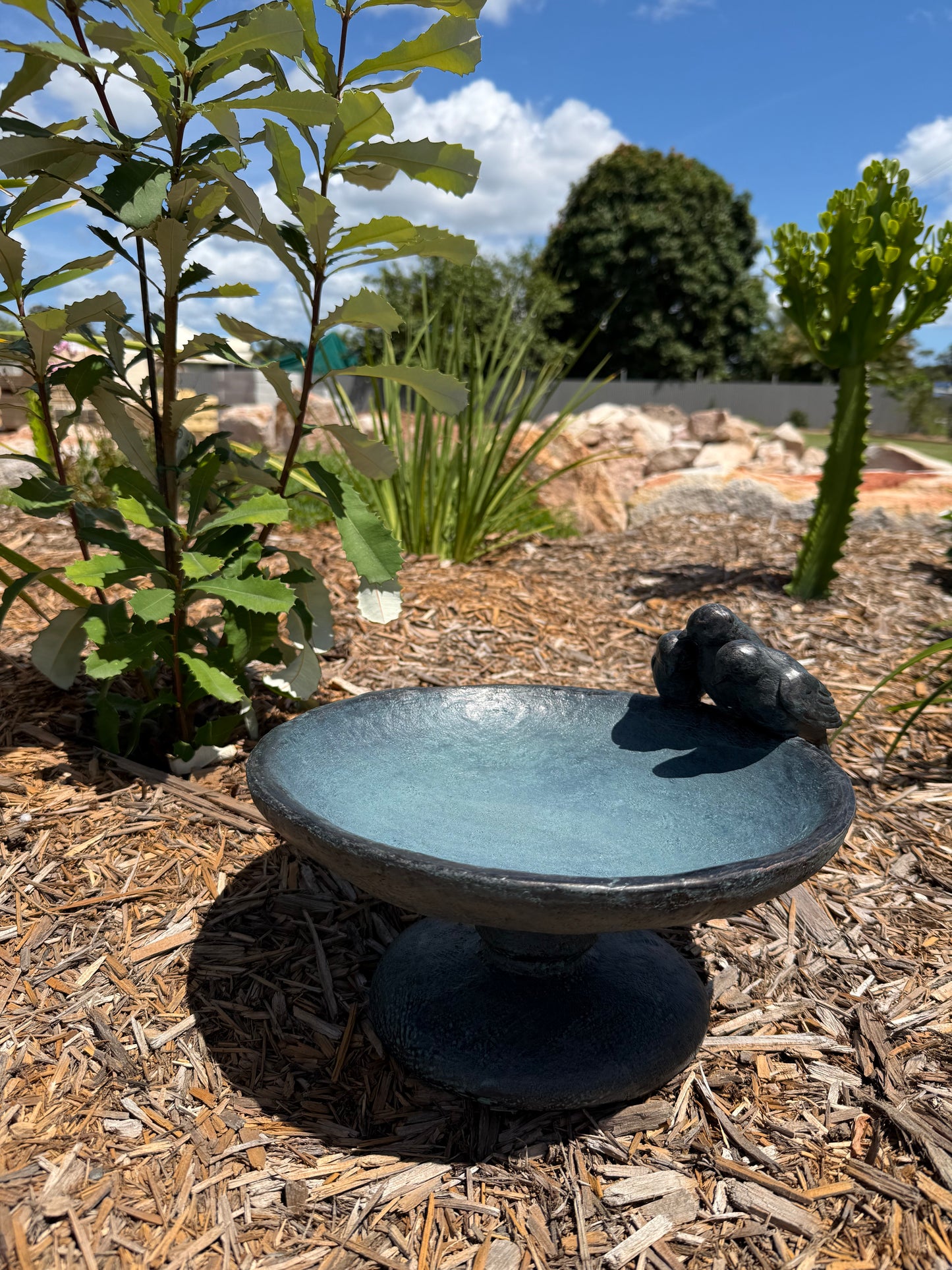 3 Birds on Footed Bowl