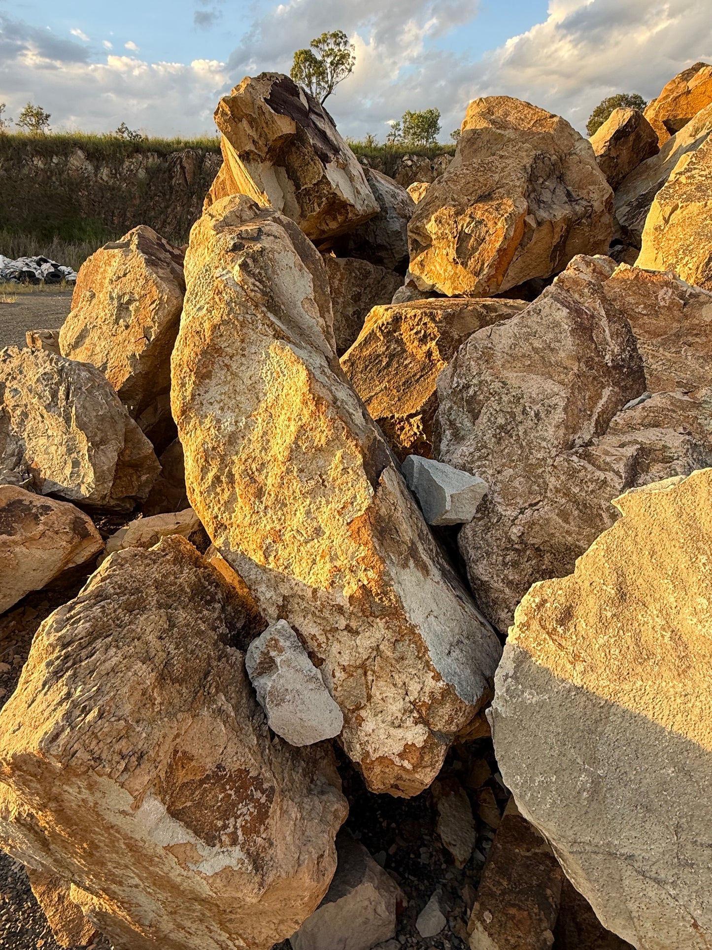 Large basalt boulder rocks — bulk supply Howard QLD