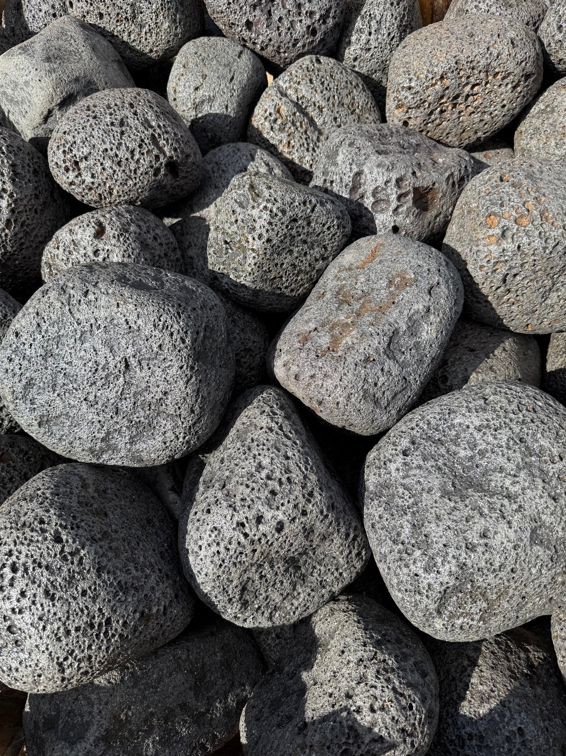 Volcanic lava rocks — decorative feature rocks at Burrum Landscape Supplies