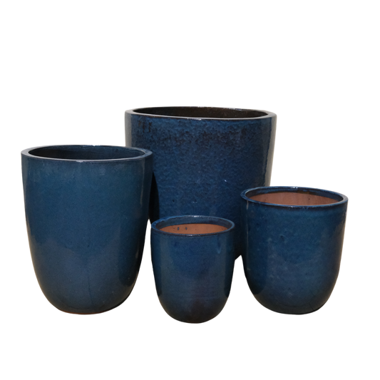 Smithy Tall Round U Pot - Caribbean Blue/Green