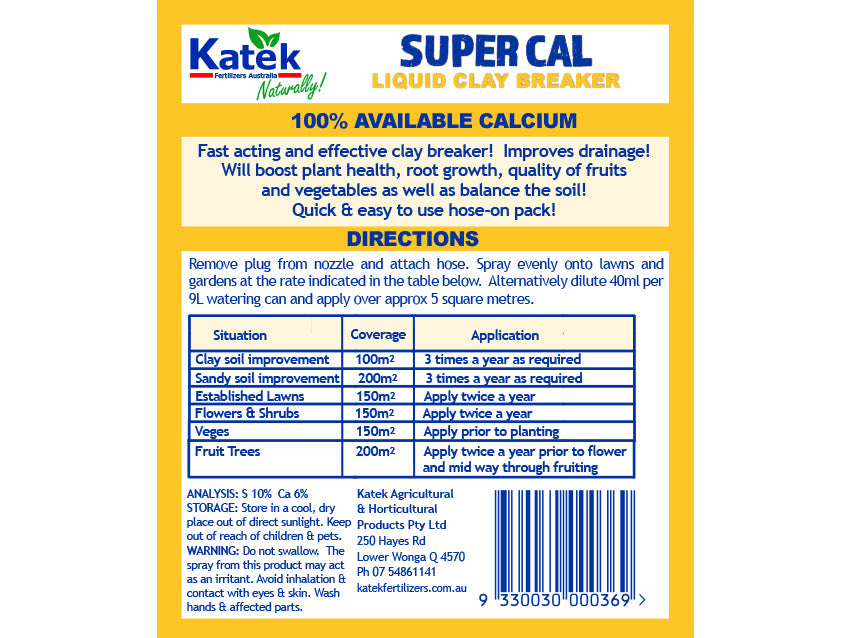 Super Cal 2L — Fertilisers & Soil Care | Burrum Landscape... – Burrum ...