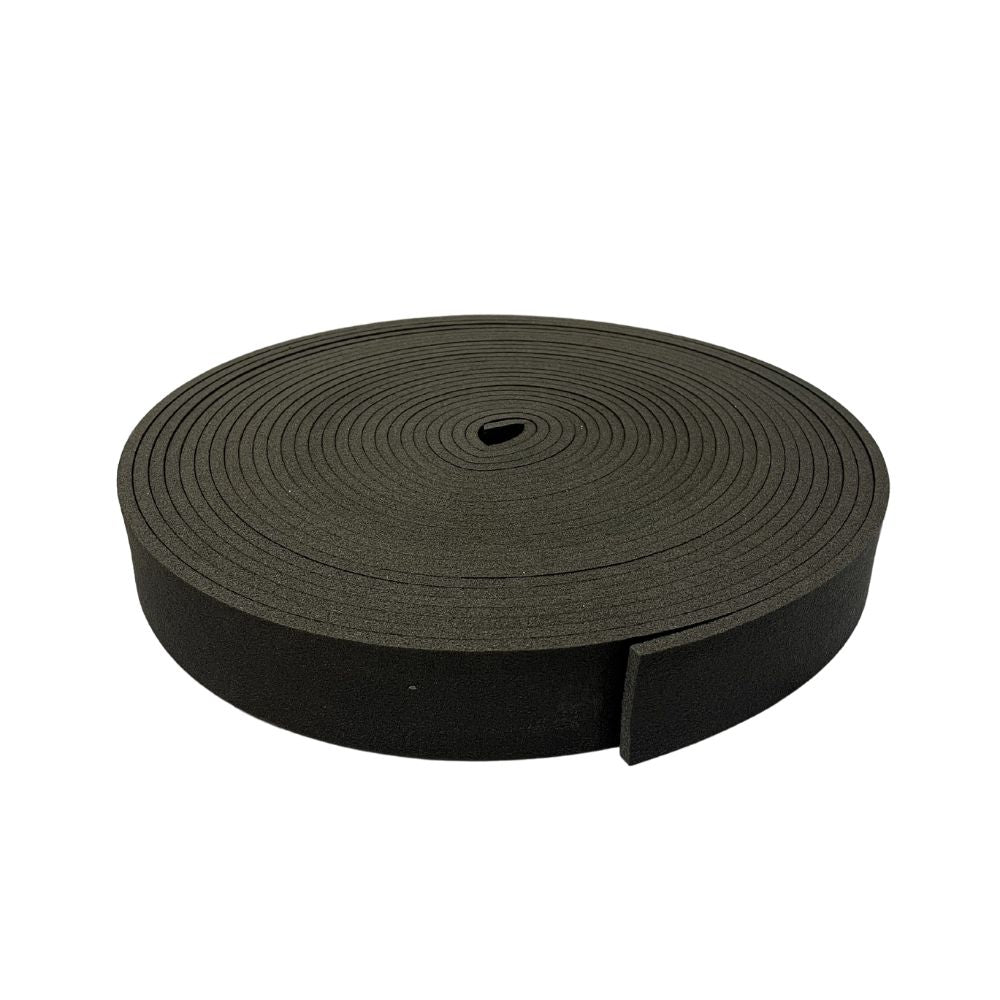Expansion joint foam filler roll - non-adhesive, charcoal closed-cell foam, zipped