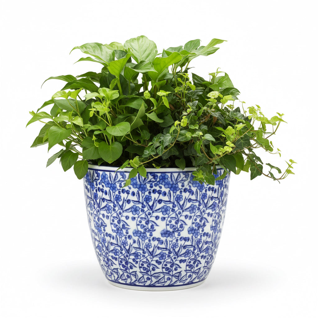 Extra Large Round Pot with Saucer - Spring