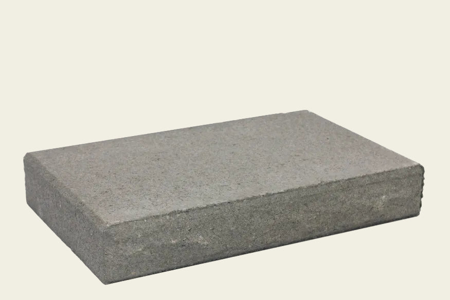 Rectangular concrete block on a white background
